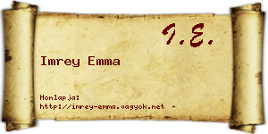Imrey Emma névjegykártya